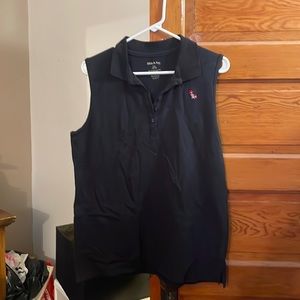 Black collared golf shirt large